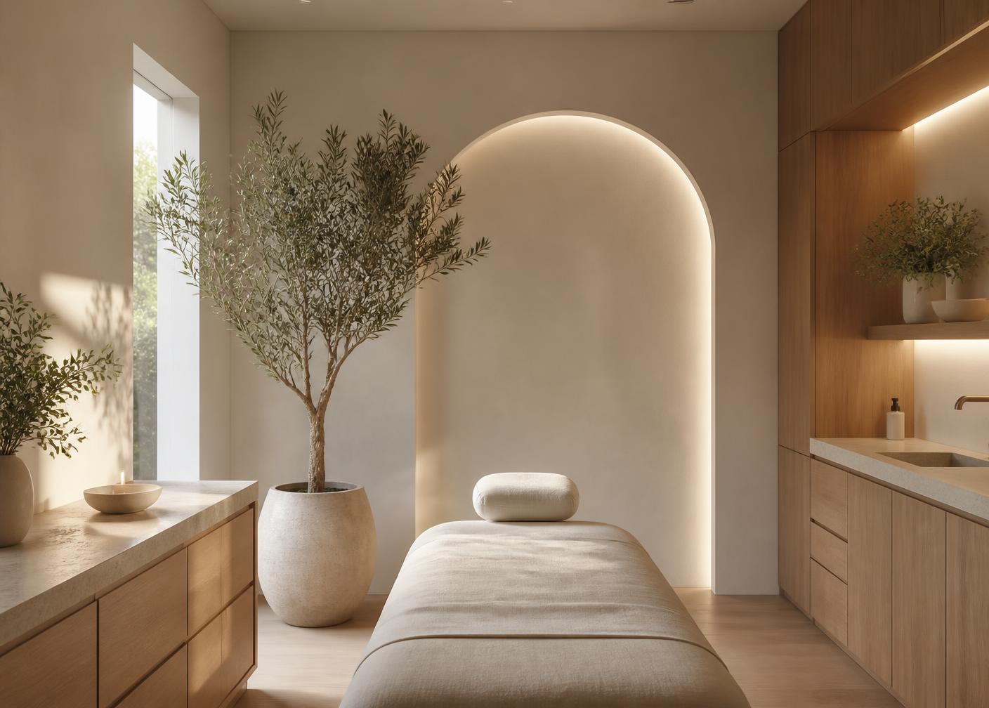 Calm treatment room at Skin Therapies in Fort Worth